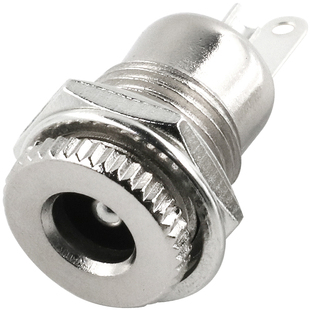 DC-099电源插头 5.5*2.1/2.5mm金属高电流充电母座 DC头带螺纹 铜