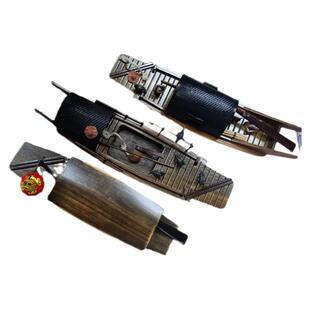 乌篷船江南水乡船手工实木船模水池造景可下水渔家装饰小木船