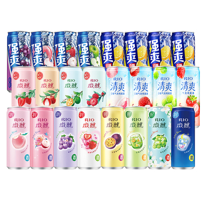 RIO锐澳预调鸡尾酒微醺清爽强爽全家福330ml*24罐果酒囤货装