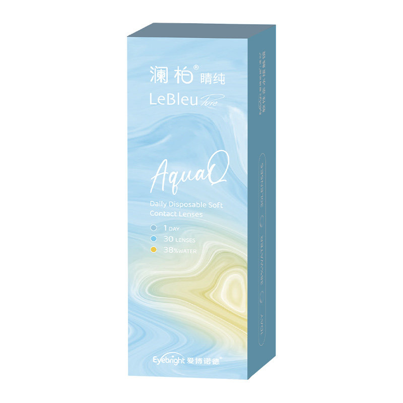 【自营】澜柏隐形眼镜日抛睛纯30片水润透氧透明一次性近视镜片 自日实拍商品图