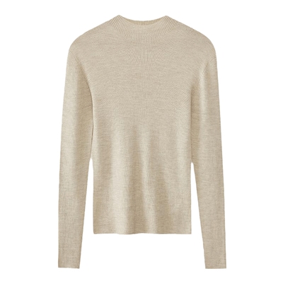 MOP一体成型绵羊毛针织衫女士