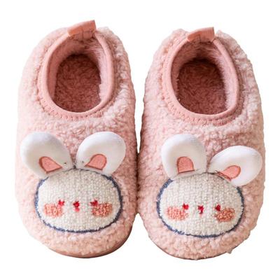 儿童棉鞋女童包跟1-3岁2防滑室内家居婴幼儿秋冬季宝宝毛毛棉拖鞋