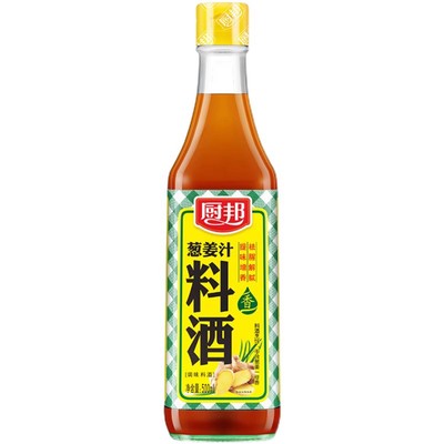 厨邦葱姜汁料酒500ml/瓶装厨房烹饪调味品调料清蒸红烧家用去腥调