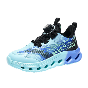 巴布豆男童运动鞋子春秋季网面透气防臭青少年儿童缓震轻便跑步鞋