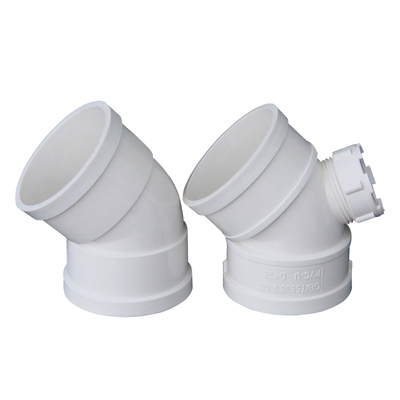 uPVC45度弯头排水管件配件大全