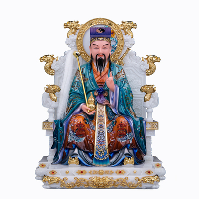 吕洞宾神像纯阳真人孚佑帝君八仙汉白玉妙道天尊吕祖家用供奉摆件