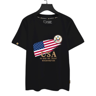 美国USA美利坚合众国美国自由女神像国家标志短袖T恤衫男女半截袖