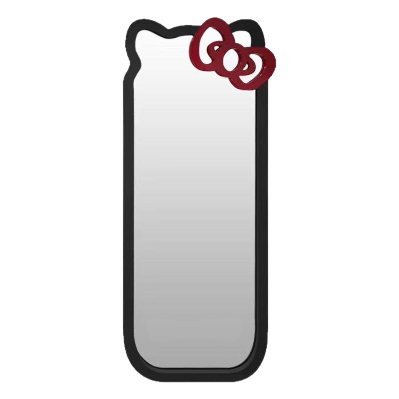 全身镜ins卧室家用拍照可爱试衣镜子网红不规则女生蝴蝶结穿衣镜