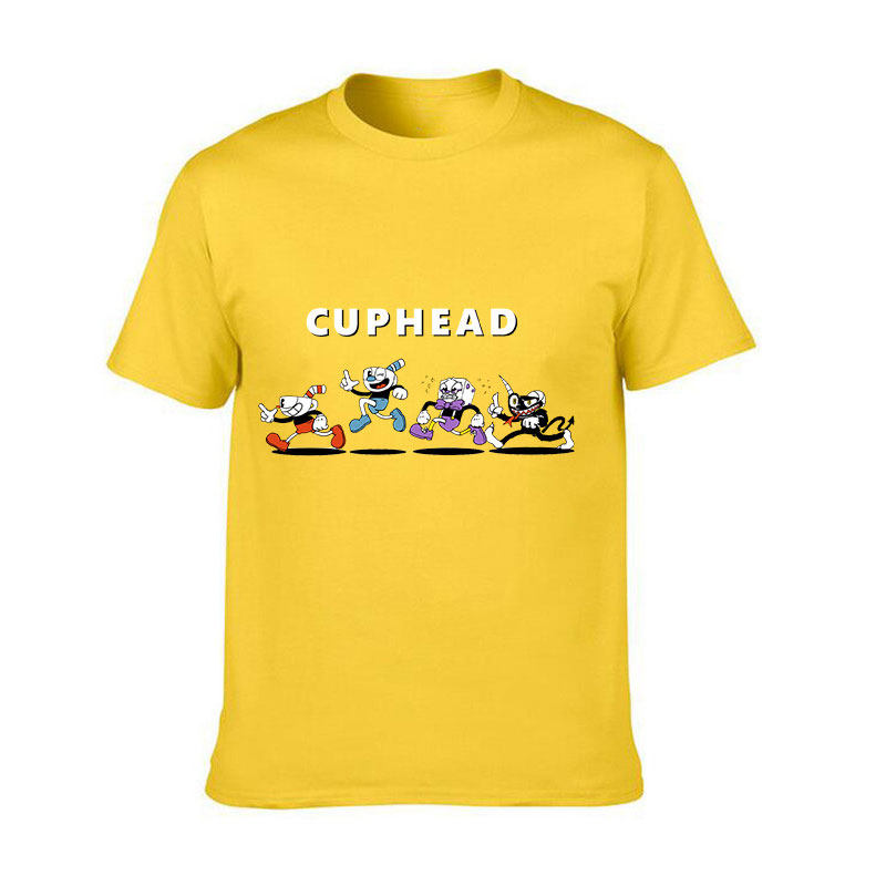 游戏茶杯头周边T恤大冒险Cuphead马克杯男女学生短袖衫多色大码