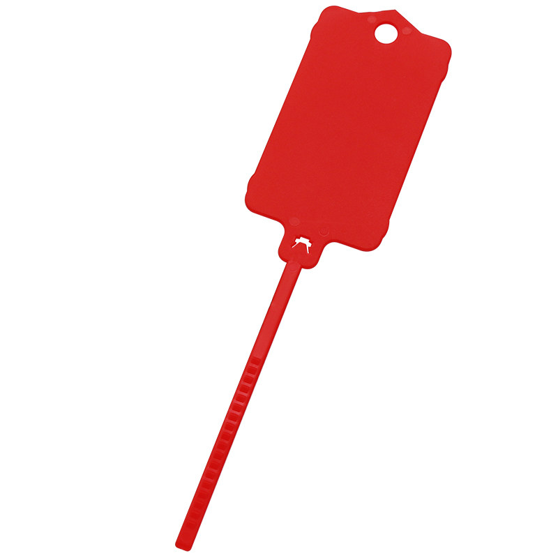 塑料吊牌挂签防水标签封条重复使用扎带彩色分类记号标牌扎带定制