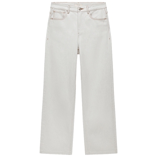 OCHIRLY欧时力 阔腿牛仔长裤女低腰宽松直筒休闲显瘦2025秋新