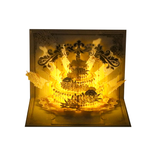 生日祝福贺卡创意音乐3d立体情侣创意礼物diy高级感代写字小卡片