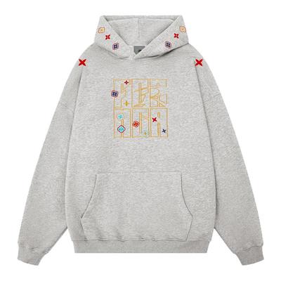 FDR官方店美式图章刺绣连帽卫衣