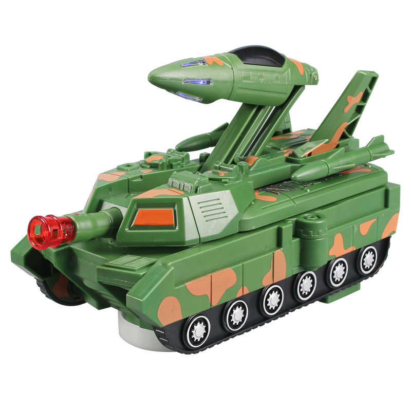 抖音電動(dòng)變形坦克飛機(jī)軍事玩具