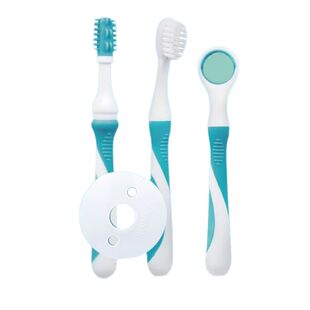 德国Dentistar新生婴幼儿童护齿牙刷乳牙舌苔刷磨牙棒咬胶出牙痒