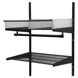 黑色加厚开放式金属衣柜支架砌墙衣橱配件组合定制挂衣五金架