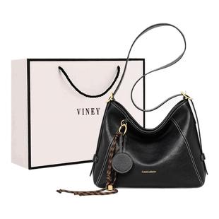 Viney包包女式2025新款女包秋冬真皮单肩斜挎包通勤托特包hobo包