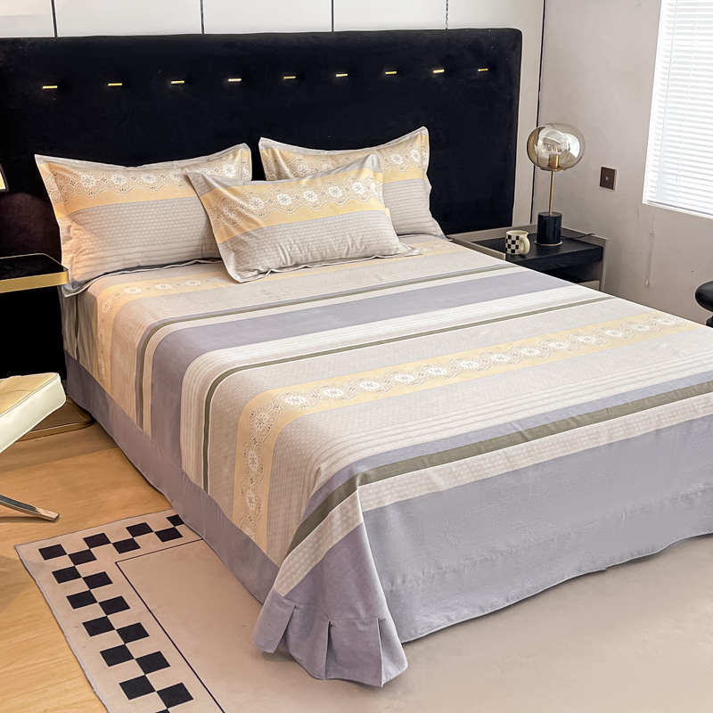 纯棉磨毛床单单件加厚春秋保暖床品全棉布女被单子单双人圆角床单