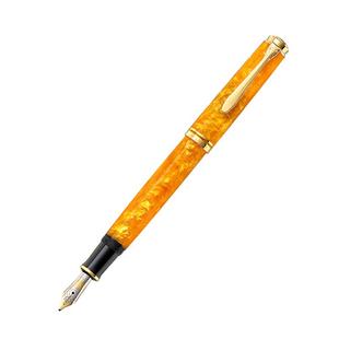 新品现货 Pelikan百利金 M600亮丽橙限量款金笔14k黄金笔尖钢笔