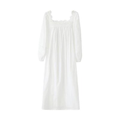 BIEN带胸垫纯棉睡裙女春秋季甜美公主宫廷风家居服法式家居服外穿