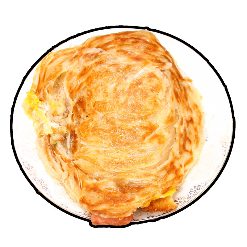 蛮来斯手抓饼100片台湾风味面饼皮120g大手抓饼面饼商用摆摊免邮