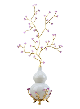 发财树葫芦乔迁高端客厅大摆件