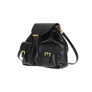 蠢小鱼新款女双肩包头层牛皮束带旅行小背包diy手工包自制材料包