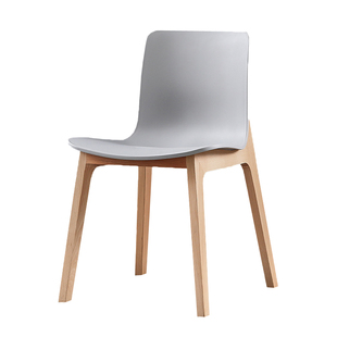 工单椅子简约北欧风木脚舒适靠背餐厅咖啡店图书馆食堂展会洽谈椅