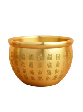 黄铜招财百福聚宝盆摆件