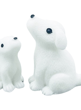 仿真可爱小狗桌面摆件拉布拉多狗狗车载汽车中控台蛋糕微景观装饰