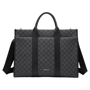 稻草人2026新款男士托特包大容量商务手提公文包通勤笔记本单肩包