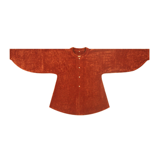 谜阿凰【飞花令】明制汉服上衣圆领对襟衫雪尼尔绒感秋冬女款日常