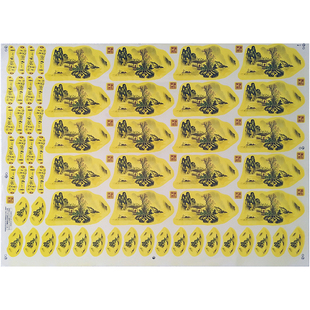 陶艺釉上彩花纸景德镇现代陶瓷免绘画彩色图案中温800度烤花花纸