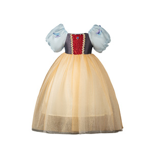 D.Bkyer童装女童白雪公主裙夏装生日礼服冰雪奇缘连衣裙网纱裙子