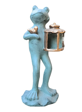 户外庭院卡通可爱青蛙别墅花园阳台造景装饰创意个性仿真动物摆件