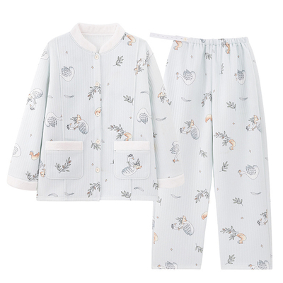 秋冬季月子服空气棉孕妇睡衣