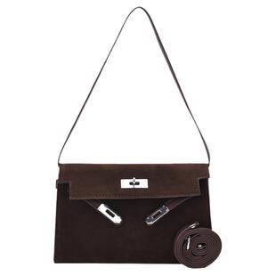 秋冬季复古美拉德磨砂小包包女2025新款斜挎小方包单肩腋下凯莉包