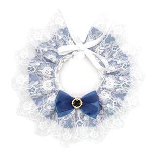 猫咪口水巾公主风围巾生日围兜布偶猫蕾丝围脖柴犬狗狗围嘴装饰品