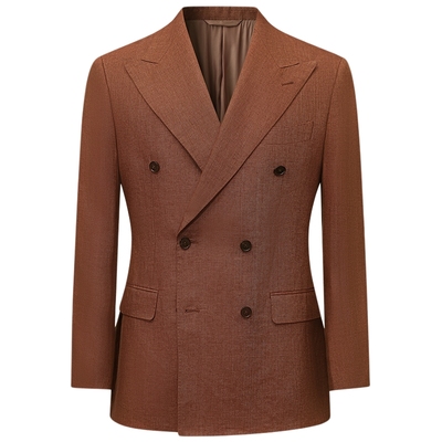 柏品西装外套纯亚麻戗驳领戗驳领