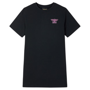 BOYLONDON蝴蝶大翅膀黑色圆领时尚休闲潮牌T恤式女款连衣裙W17019