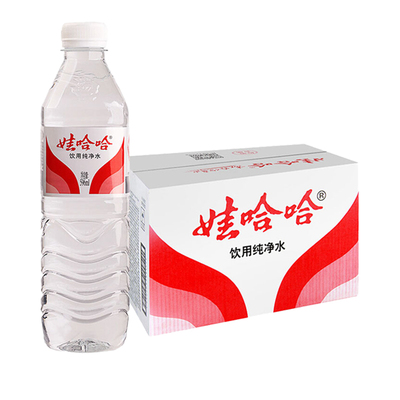 娃哈哈纯净水596ml*24瓶整箱批饮用水非矿泉水家庭办公车载家用水