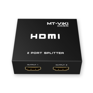 迈拓维矩 MT-SP102M HDMI分配器一分二1进2出1分2高清4k二进一出分线器一拖二电脑机顶盒电视显示器同步显示