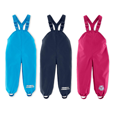 加厚儿童加绒防雨裤背带裤滑雪裤