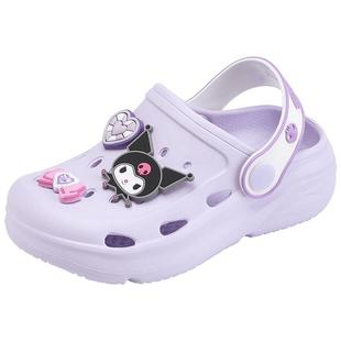 hellokitty库洛米女童洞洞鞋2025夏季新款三丽鸥儿童拖鞋女孩凉拖