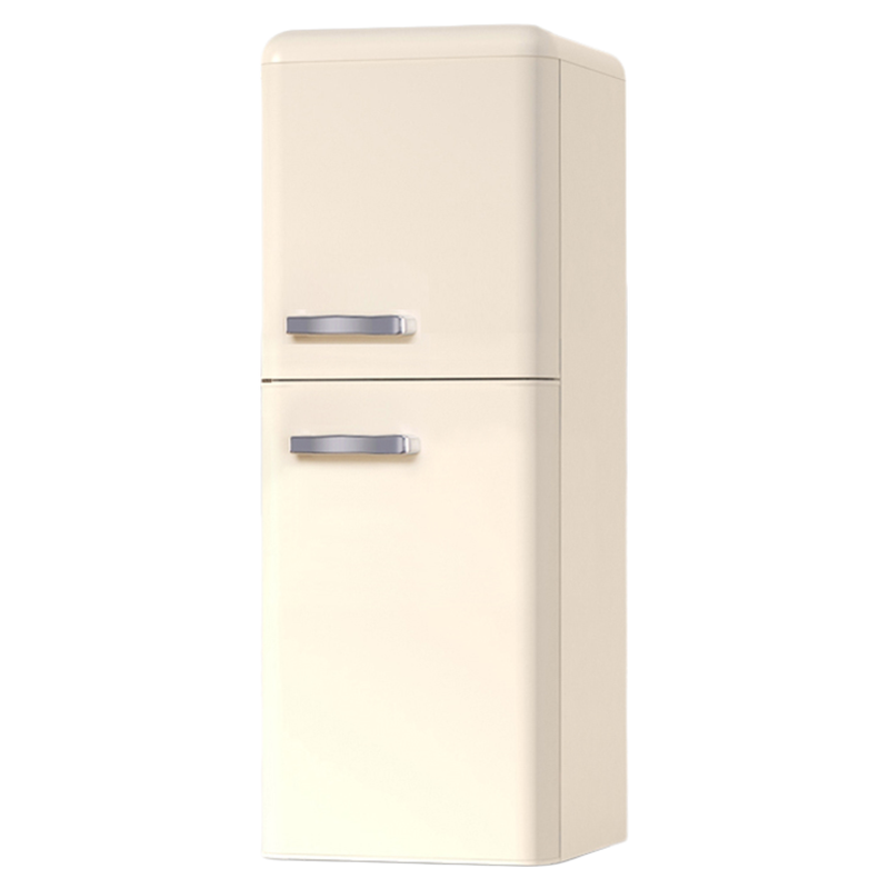 志高復(fù)古冰箱家用小型雙開門節(jié)能租房迷你電冰箱冷藏冷凍一級(jí)能效