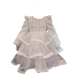 女童重工公主裙春秋季新款儿童高级感小香风蓬蓬连衣裙生日礼服裙