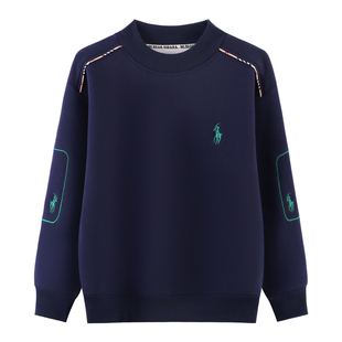 男童卫衣春秋薄款儿童长袖T恤中大童男孩秋冬加绒加厚红色打底衫