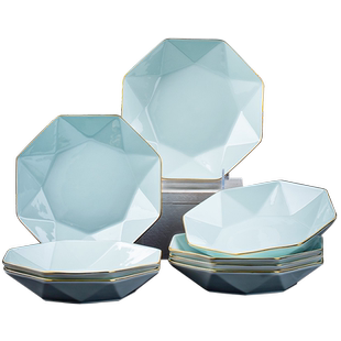 陶瓷餐盘子家用菜盘2026新款釉下彩碟子托盘鱼盘轻奢高级感牛排盘