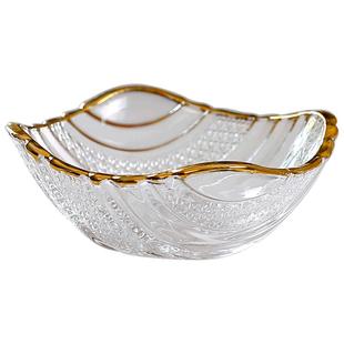 日式轻奢迷你玻璃碗家用水果盘小精致美容院酒店下午茶零食小吃碟