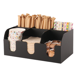 咖啡奶茶店杯架吧台用品纸巾吸管收纳盒商用一次性纸杯架分取杯器